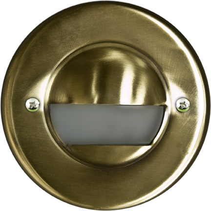 Dabmar Lighting LV709-ABS Brass Recessed Open Face Brick / Step / Wall Light in Antique Brass